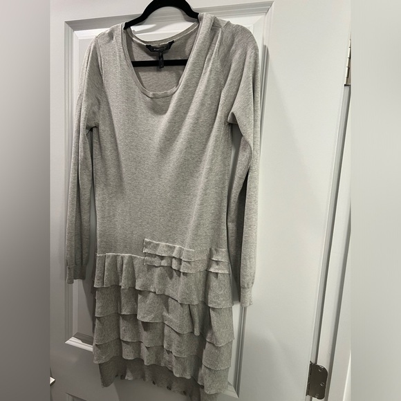BCBG MAXAZRIA Grey Cocktail long sleeve Dress - Picture 1 of 2